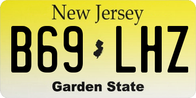 NJ license plate B69LHZ