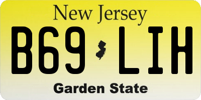 NJ license plate B69LIH