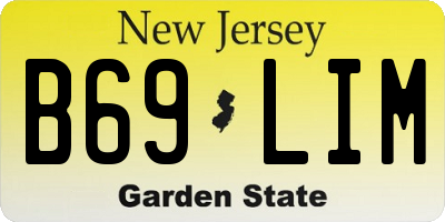 NJ license plate B69LIM