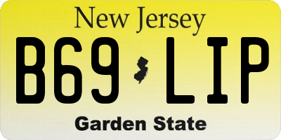 NJ license plate B69LIP