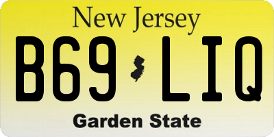 NJ license plate B69LIQ