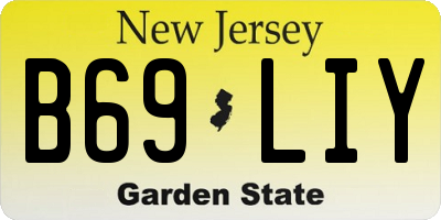 NJ license plate B69LIY