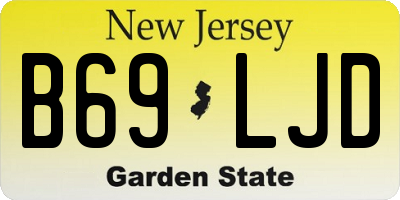 NJ license plate B69LJD