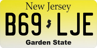 NJ license plate B69LJE