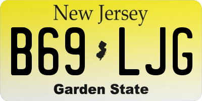 NJ license plate B69LJG