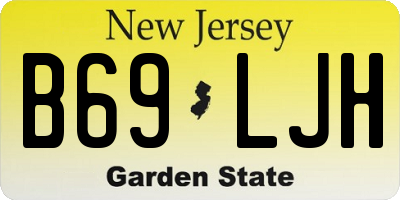 NJ license plate B69LJH