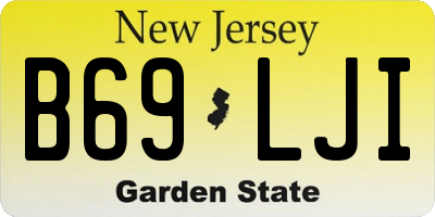 NJ license plate B69LJI
