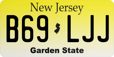 NJ license plate B69LJJ