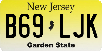 NJ license plate B69LJK