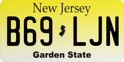NJ license plate B69LJN