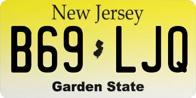 NJ license plate B69LJQ
