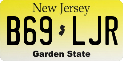 NJ license plate B69LJR