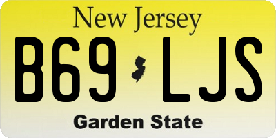 NJ license plate B69LJS