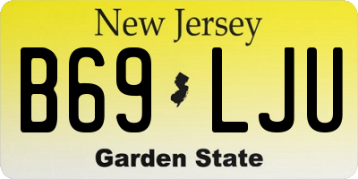 NJ license plate B69LJU