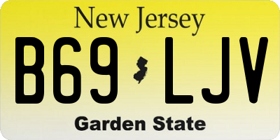 NJ license plate B69LJV
