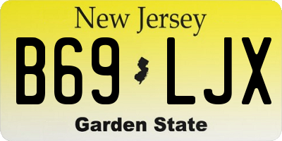 NJ license plate B69LJX