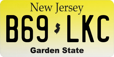 NJ license plate B69LKC