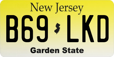 NJ license plate B69LKD