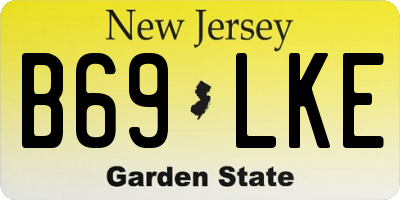 NJ license plate B69LKE