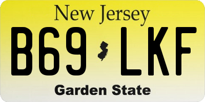 NJ license plate B69LKF