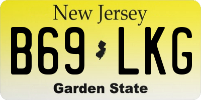 NJ license plate B69LKG