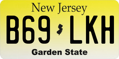 NJ license plate B69LKH