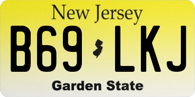 NJ license plate B69LKJ
