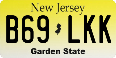 NJ license plate B69LKK