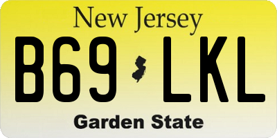 NJ license plate B69LKL