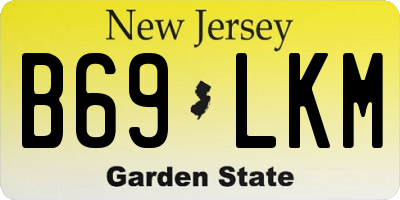 NJ license plate B69LKM