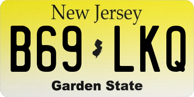 NJ license plate B69LKQ