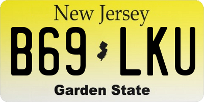 NJ license plate B69LKU