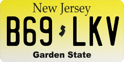 NJ license plate B69LKV