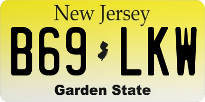 NJ license plate B69LKW