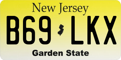 NJ license plate B69LKX
