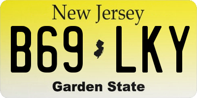 NJ license plate B69LKY