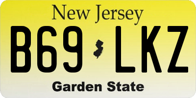 NJ license plate B69LKZ