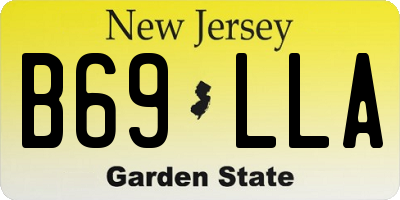 NJ license plate B69LLA