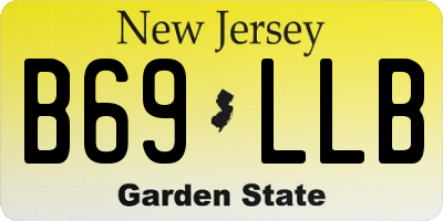 NJ license plate B69LLB