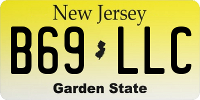 NJ license plate B69LLC