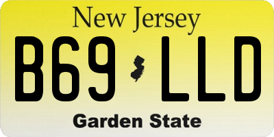 NJ license plate B69LLD