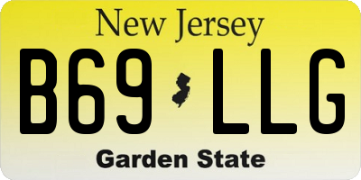 NJ license plate B69LLG