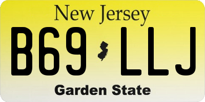 NJ license plate B69LLJ