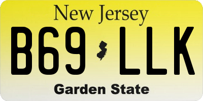 NJ license plate B69LLK