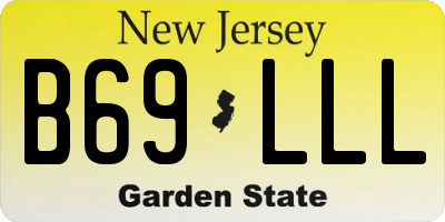 NJ license plate B69LLL