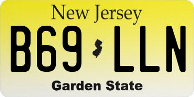 NJ license plate B69LLN