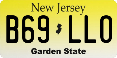 NJ license plate B69LLO