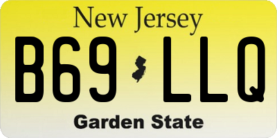 NJ license plate B69LLQ