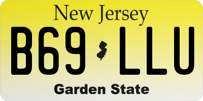 NJ license plate B69LLU