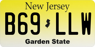 NJ license plate B69LLW
